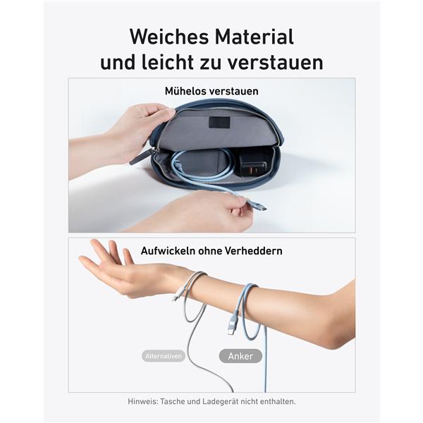 Immagine prodotto Anker USB-C beidseitig 1.8m, 240W USB-C Cable Blue (1.80 m, 240 W)