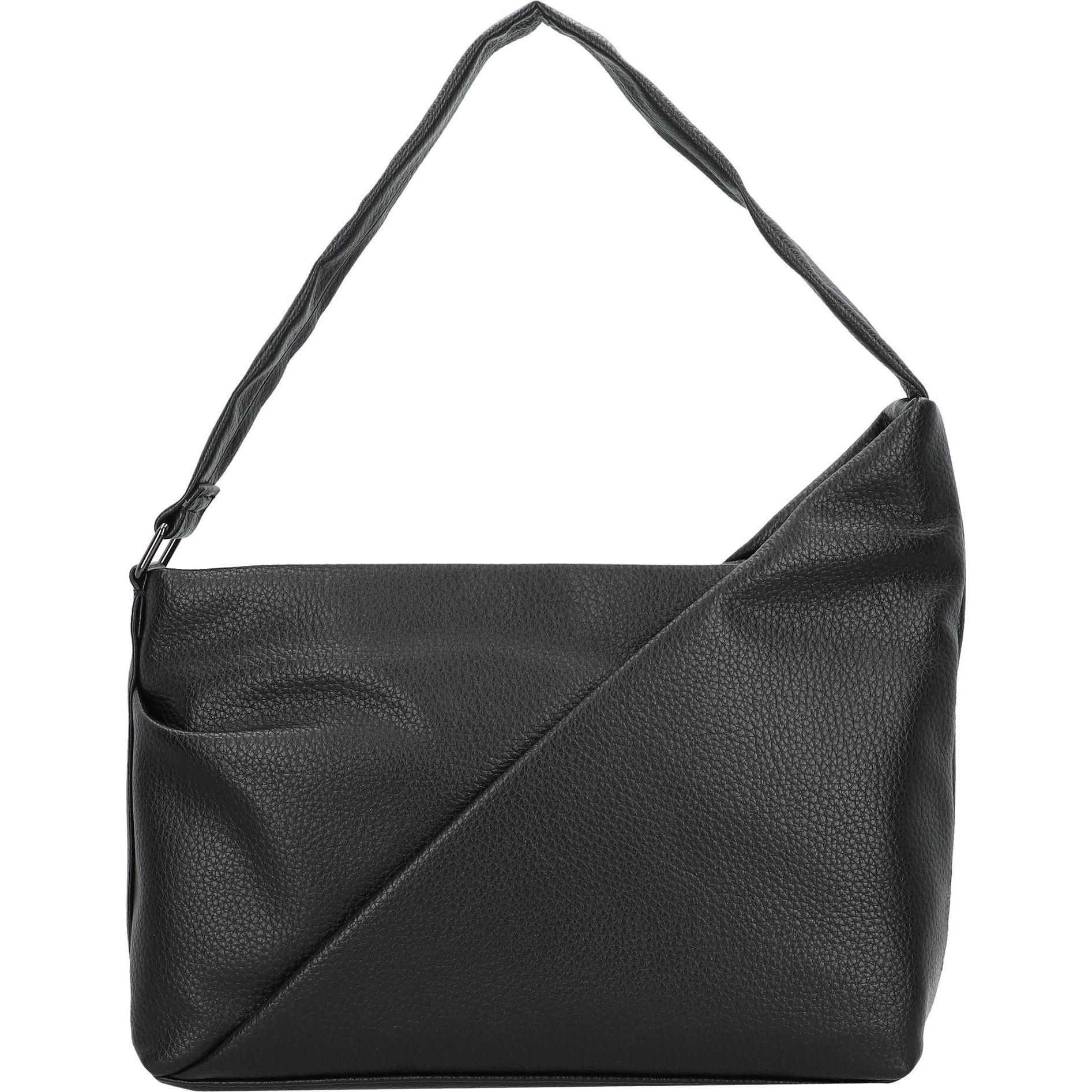 Tom Tailor, Handtasche, Adya Schultertasche M 32 cm, Schwarz