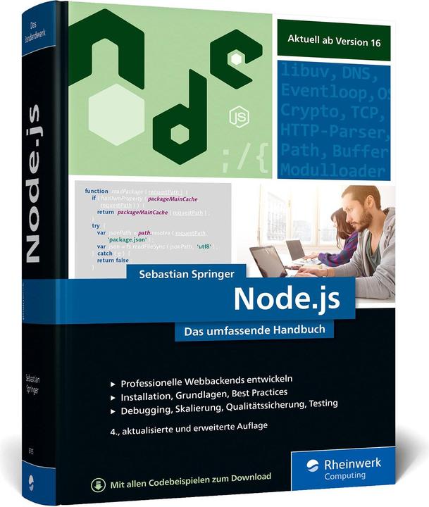 Produktbild Node.js (Deutsch, Sebastian Springer, 2021)