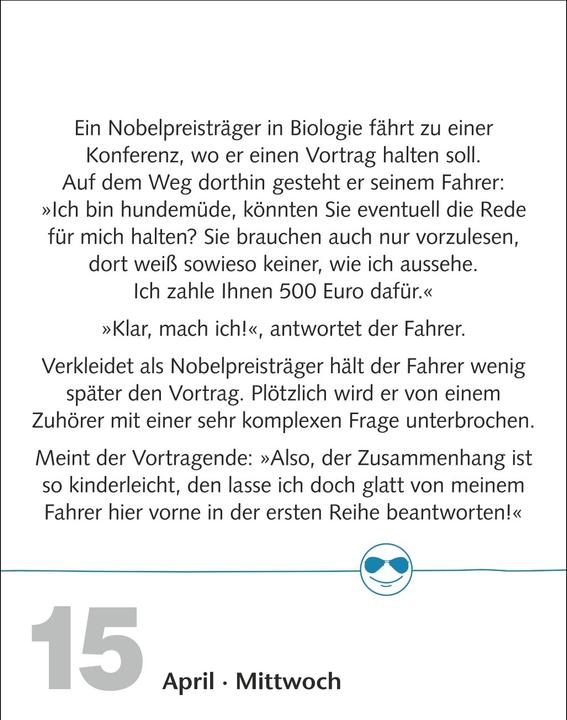 Actual product image Harenberg Beste Witze Tagesabreisskalender 2026 (Hardcover, German)