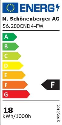 Energie-Label Schönenberger LED Aufbauleuchte REDONDO 4.0 (18W) (1900 lm)