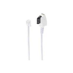 Shiverpeaks -BASIC-S --Telefon-Anschlusskabel-TAE F-Stecker auf Western-Stecker 6/4, Siemens, weiss, 3,0m, Telefon Zubeh...