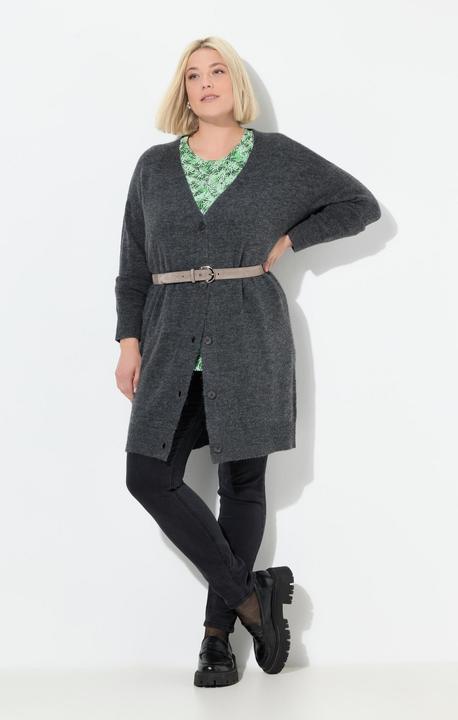 Immagine prodotto Ulla Popken Strickjacke, Boxy-Schnitt, V-Ausschnitt, Knopfleiste (54)