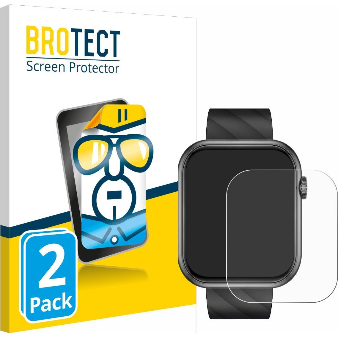 BROTECT Schutzfolie Displayschutz Displayschutzfolie Folie Klar Transparent, Smartwatch Schutzfolie, Transparent