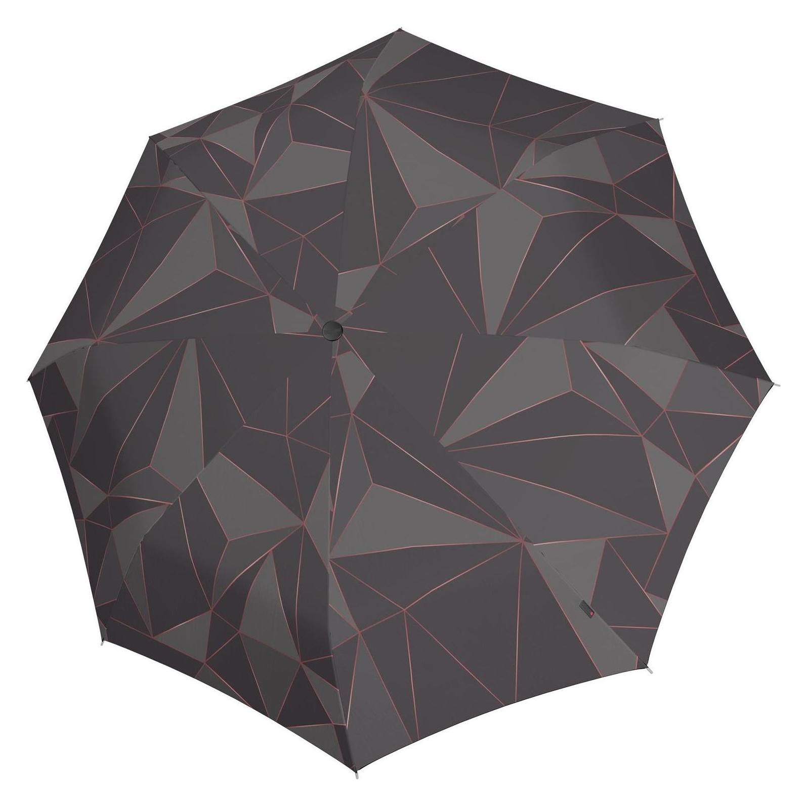 Knirps, Unisex, Regenschirm, T.205 Duomatic Perfection Ecorepel, Rosa, Grau
