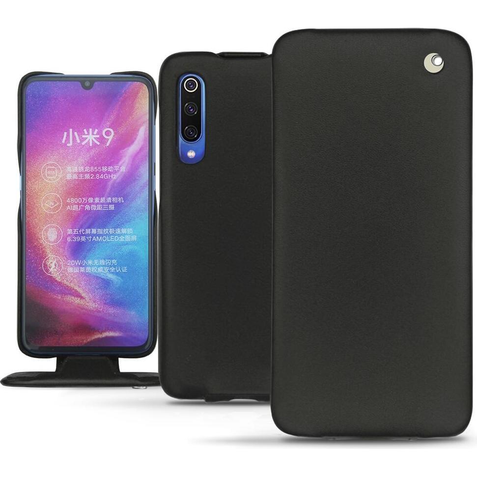 Noreve Lederschutzhülle vertikal (Xiaomi Mi 9), Smartphone Hülle, Schwarz