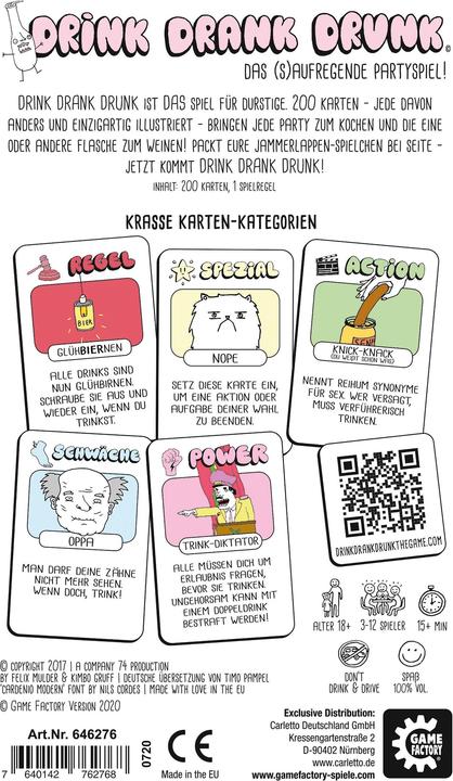Produktbild Game Factory Drink Drank Drunk (d) (Deutsch)