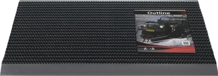 Actual product image Hamat Aluminium mat Outline Pure Black black 50x80 cm (50 x 80 cm)