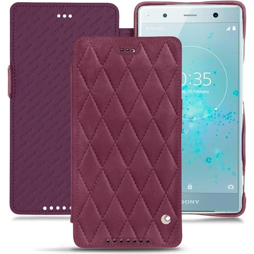 Noreve Lederschutzhülle horizontal (Sony Xperia XZ2 Premium), Smartphone Hülle, Violett