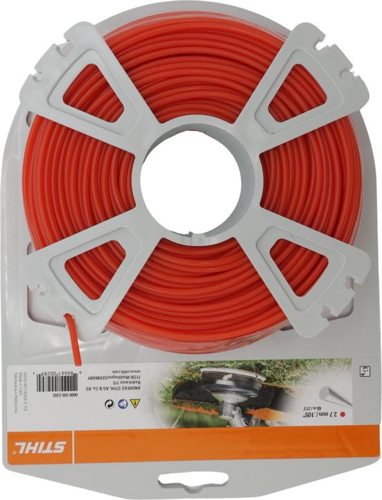 Stihl 9302343 Mähfaden rund 2,7 mm (Rasentrimmer, Trimmerfaden + Fadenspule)