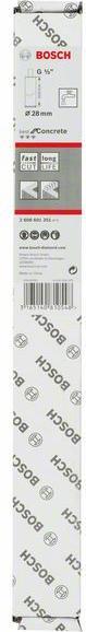 Image du produit Bosch Professional Zubehör Couronne diamantée pour carottage à eau G 1/2" Best for Concrete, 28 mm, 300 mm (28 mm)
