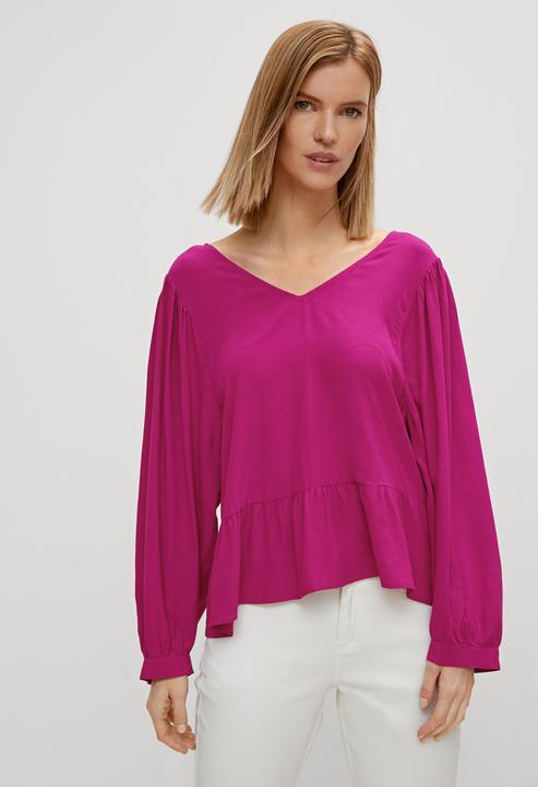 Image du produit Comma Bluse Peplum-Bluse aus Viskose (40)
