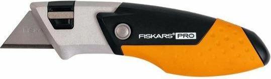 Fiskars Pro Compact Universal Folding Knife, length 12 cm, stainless steel/plastic, black/orange (Cutters)