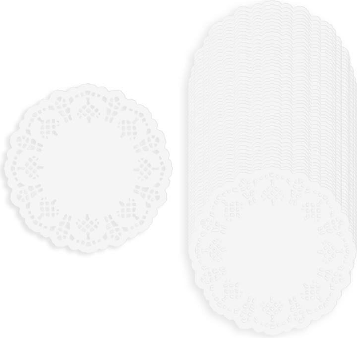 VBS Lace doily, White, Paper (50x)