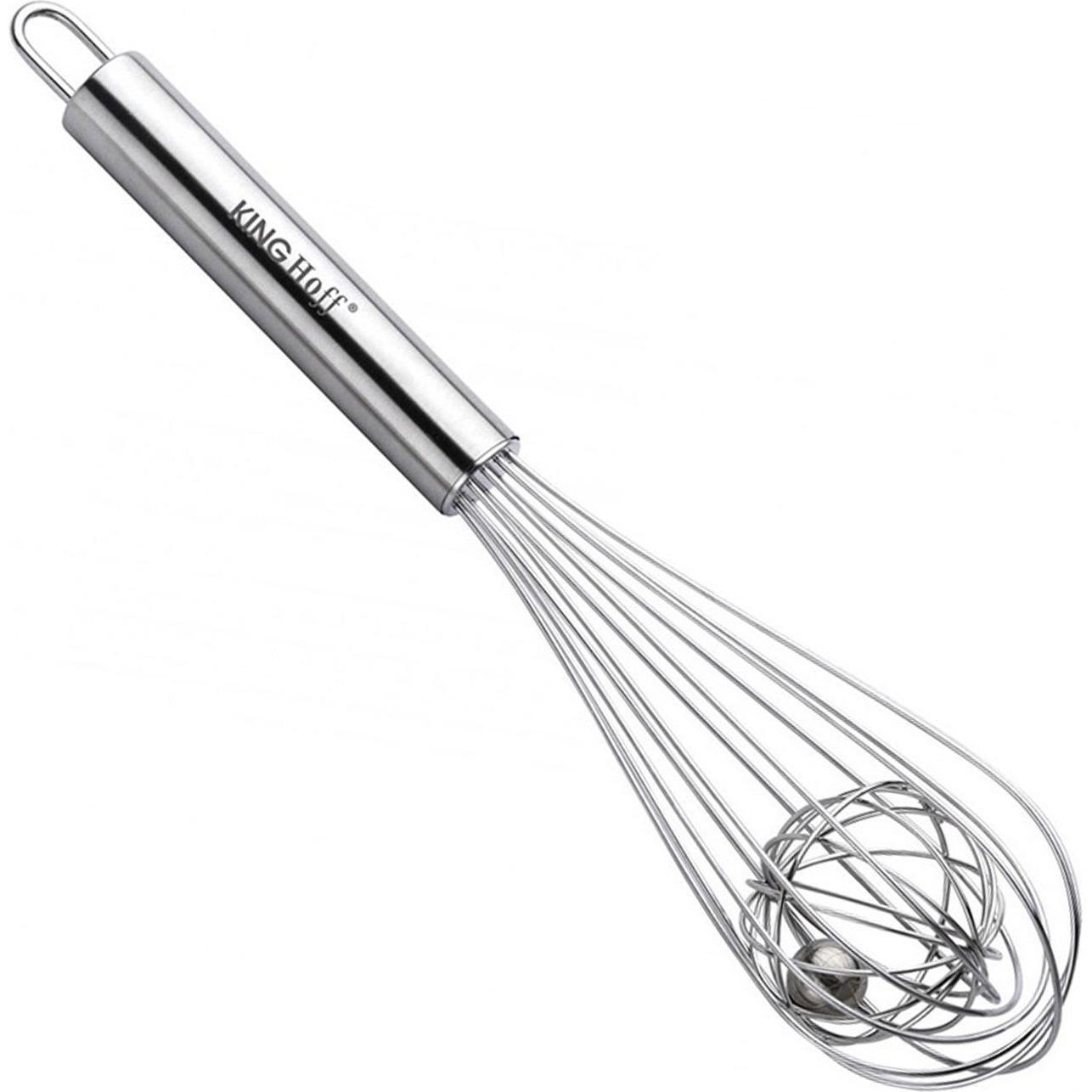 Thumbnail - Kinghoff Kugel-Schneebesen, Edelstahl, 6 x 26 cm, Schwingbesen, Silber