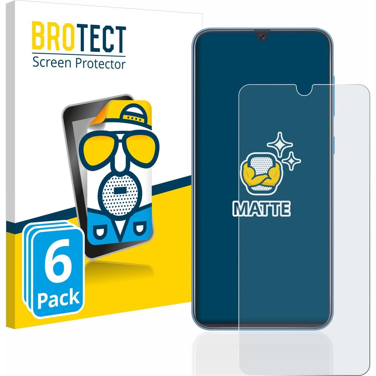 BROTECT Entspiegelungs-Schutzfolie Displayschutz Matt (6 Stück, Samsung Galaxy A40), Smartphone Schutzfolie, Grau