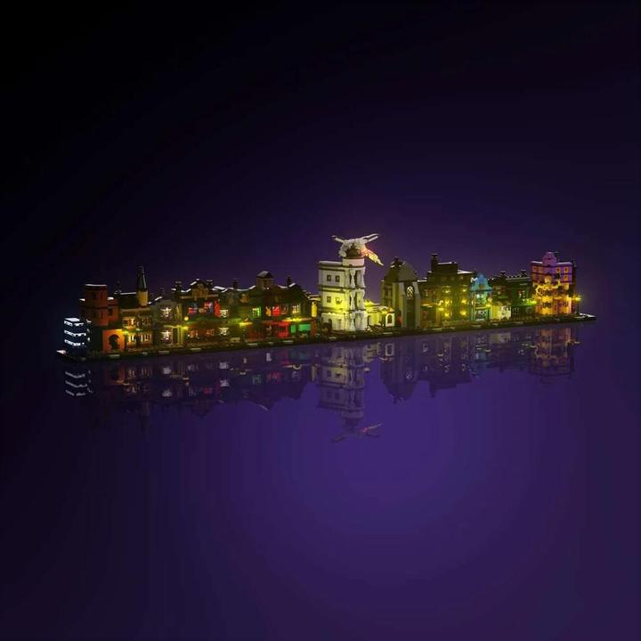 Actual product image Light my bricks LMB 2.0 LEGO® 76444# Harry Potter Diagon Alley Wizarding Shops Light Kit