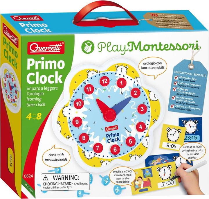 Produktbild Quercetti Meine erste Montessori Spielzeuguhr (Italienisch)