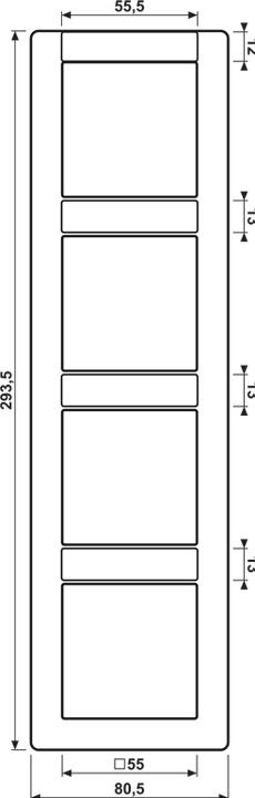 Actual product image JUNG Mounting frame 4f ws glz AS / AS 500 BSF AS584NA