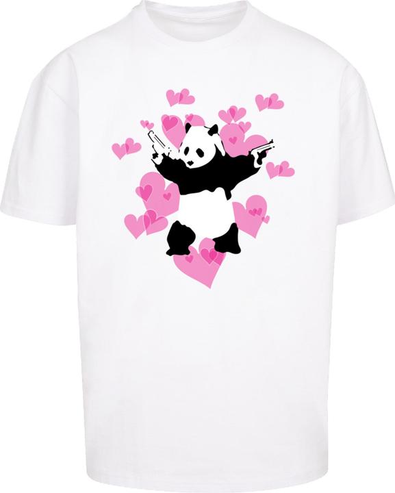 Produktbild Merchcode Brandalised - Panda Guns With Hearts Heavy Oversize Tee - 189285 (M)