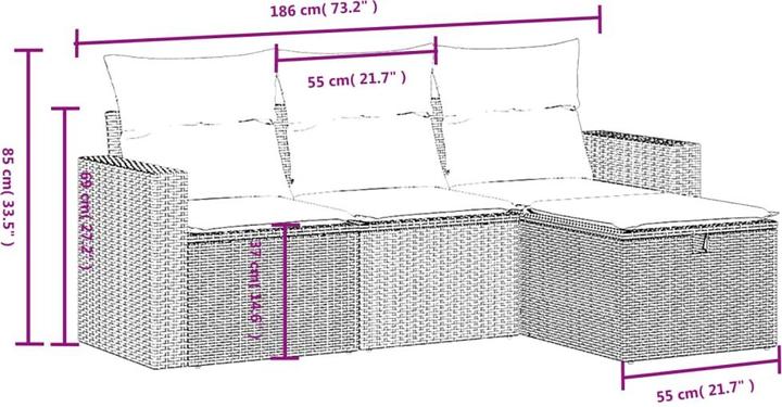 Produktbild vidaXL Garten Sofagarnitur