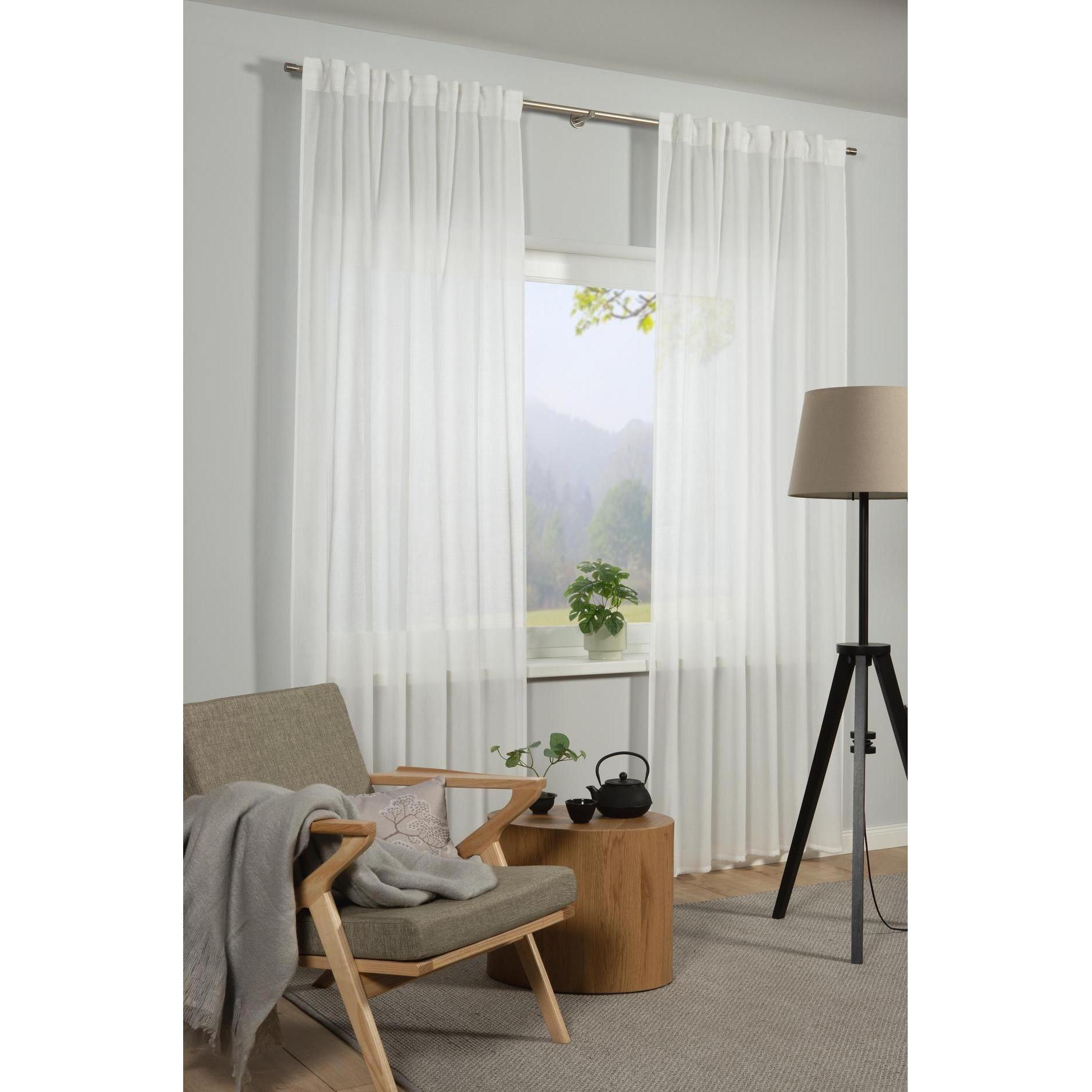 Thumbnail - Gardinia, Vorhang, GRS Schal mit Gardinenband Zen Silence (135 x 245 cm)