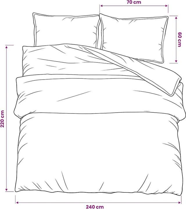 Produktbild vidaXL Bettwäsche Set (Duvetbezug, 240 x 220 cm)