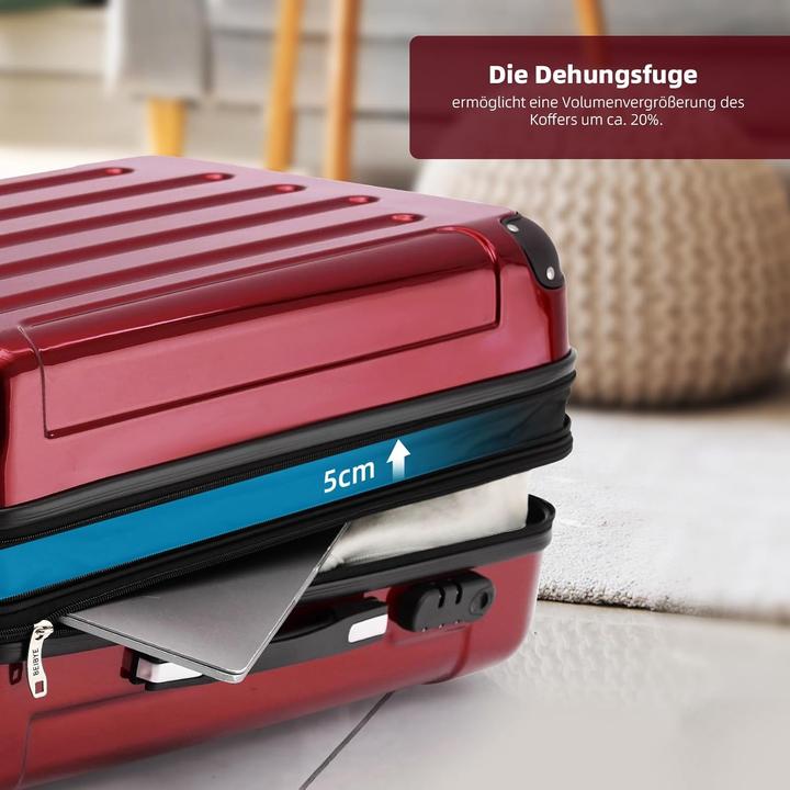 Actual product image Beibye 2048 Zwillingsrollen Hartschalenkoffer mit Dehnfuge (75 l)