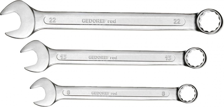 Actual product image Gedore Red Combination spanner set (32 mm, 6 mm, 7 mm, 8 mm, 9 mm, 10 mm, 11 mm, 12 mm, 13 mm, 14 mm, 15 mm, 16 mm, 17 mm, 18 mm, 19 mm, 20 mm, 21 mm, 22 mm, 23 mm, 24 mm, 26 mm, 27 mm, 28 mm, 30 mm)