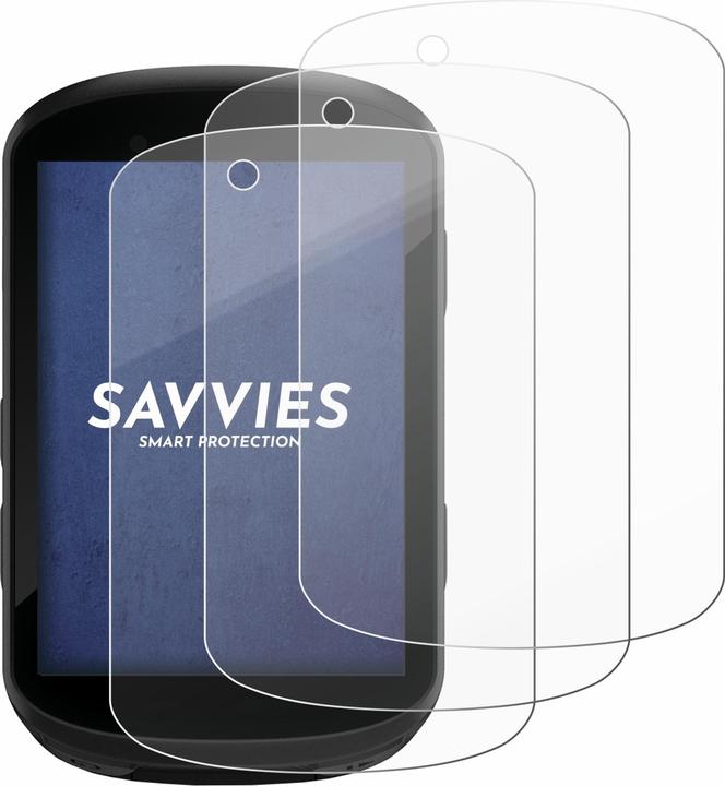 Actual product image Savvies 3x Smart Glass - 9H Hybrid Glass Screen Protector for Garmin Edge 830
