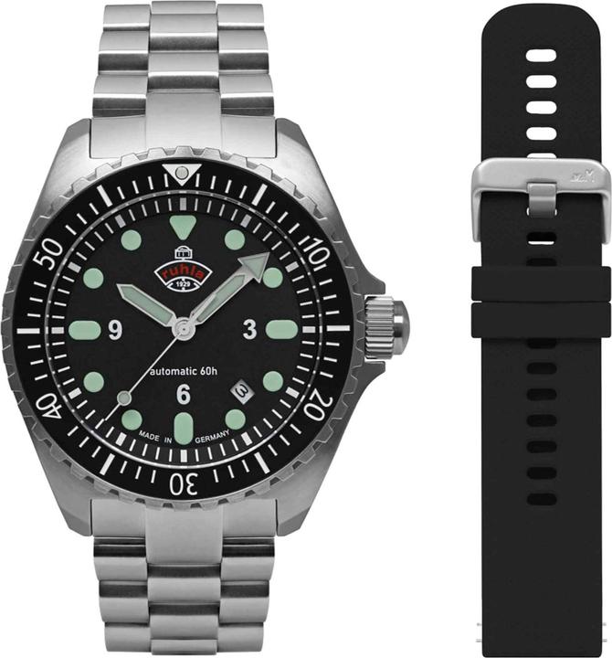 Produktbild UMR Ruhla Ruhls 1929 NVA Kommando 4960M-5 SET Uhr (Lünette drehbar links, Taucheruhr, Fliegeruhr, Analoguhr, Sportuhr, 43 mm)