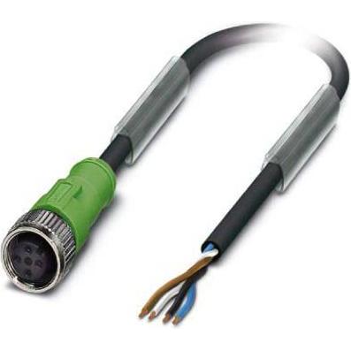 Thumbnail - Phoenix Sensor-/Aktor-Kabel SAC-4p- 5.0-PVC/M12FS, Elektronikkabel + Stecker, Schwarz
