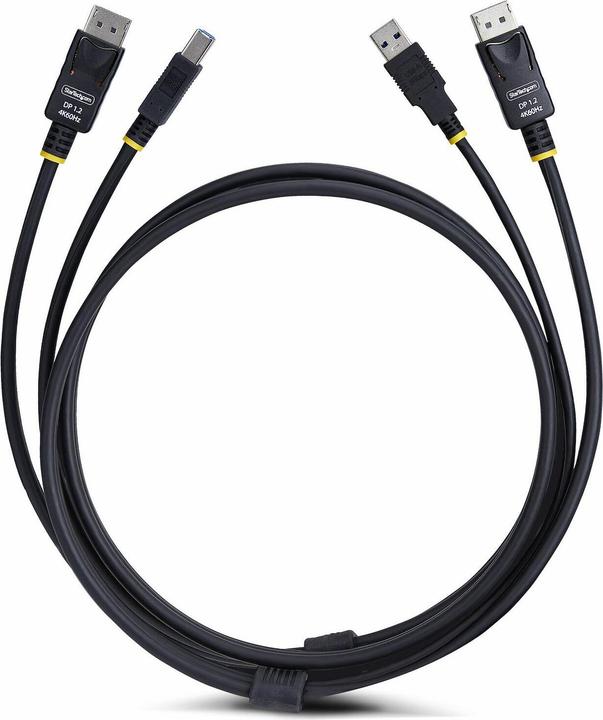 Actual product image StarTech .com DU12210-KVM-CABLE, 3,1 m, USB, USB, HDMI, Schwarz, DisplayPort + USB 3.2 Gen 1 Type-A