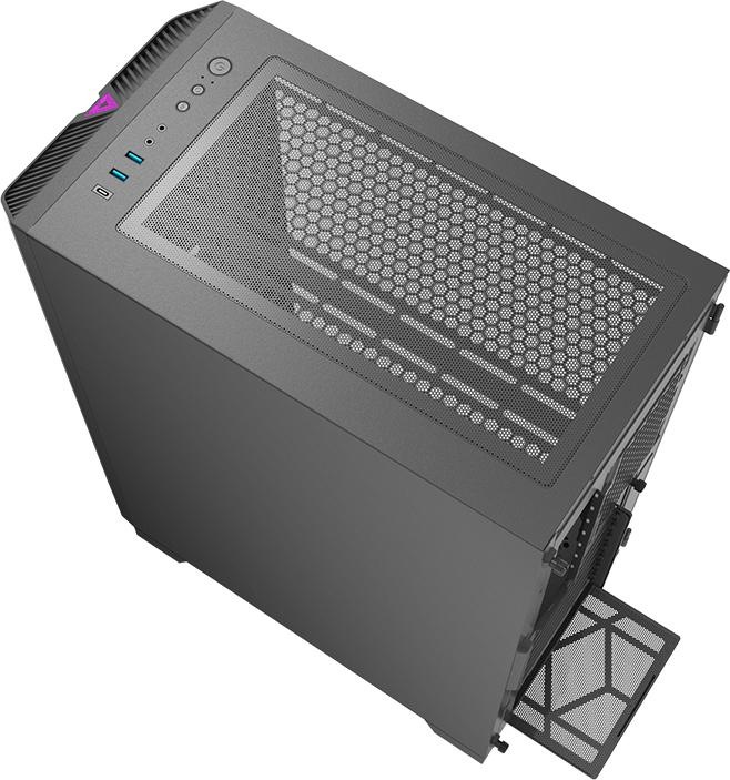 Actual product image Montech SKY ONE Lite, Midi Tower, Tempered Glass - black (Mini-ITX, mATX)