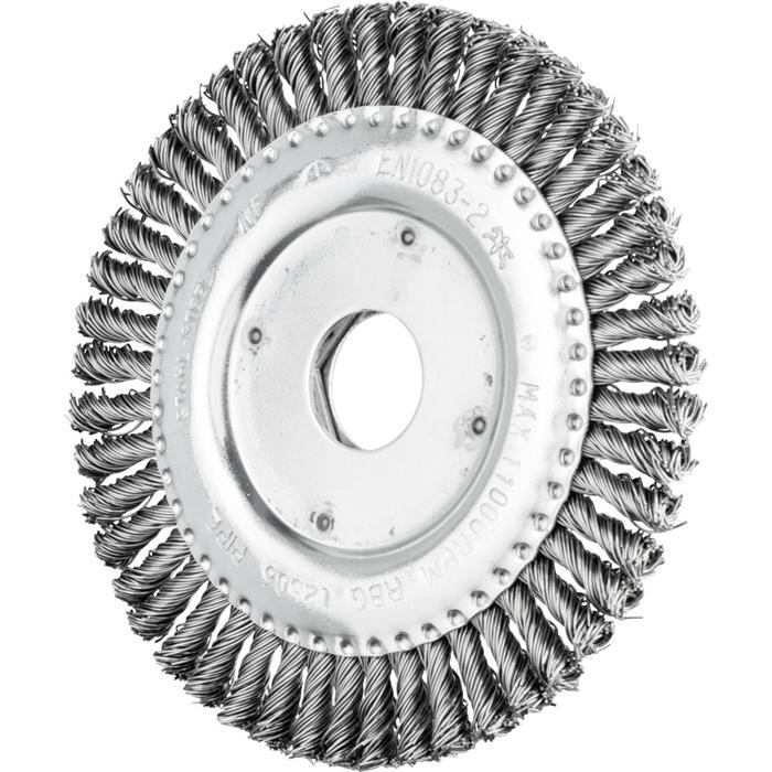 Pferd, Schleifmittel, Rundbürste RBG 12506/22,2 PIPE ST 0,50 Ø 125 mm Drahtstärke 0,5 mm Stahl 6 mm 12500 min-¹