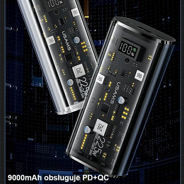 Actual product image Usams Powerbank incl. display indicator (9000 mAh, 22.50 W, 32.40 Wh)