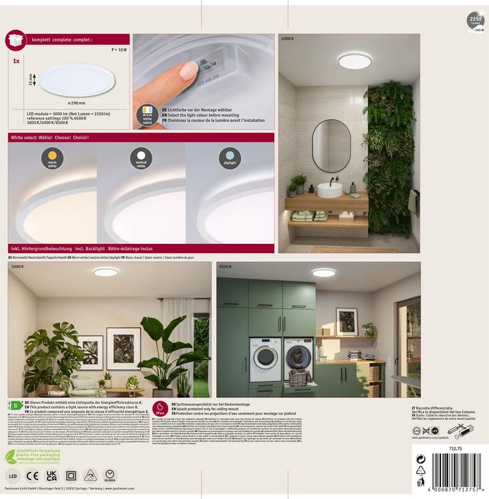 Produktbild Paulmann Atria Shine Backlight White Select (3000 lm)