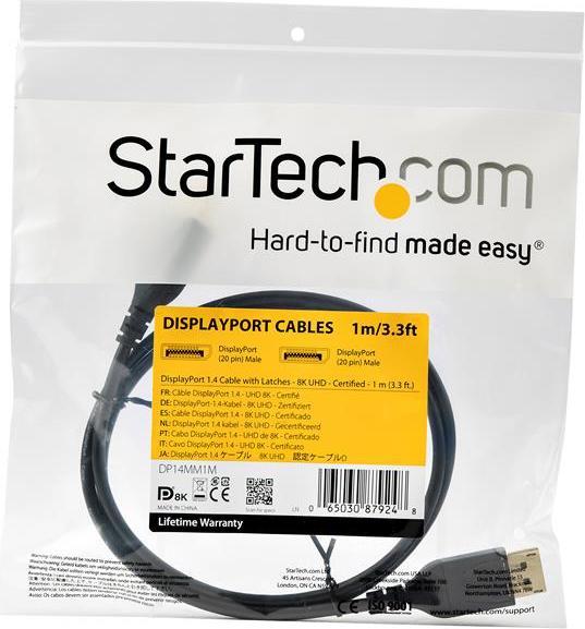 Produktbild StarTech DisplayPort — DisplayPort (1 m, DisplayPort, 1.4)