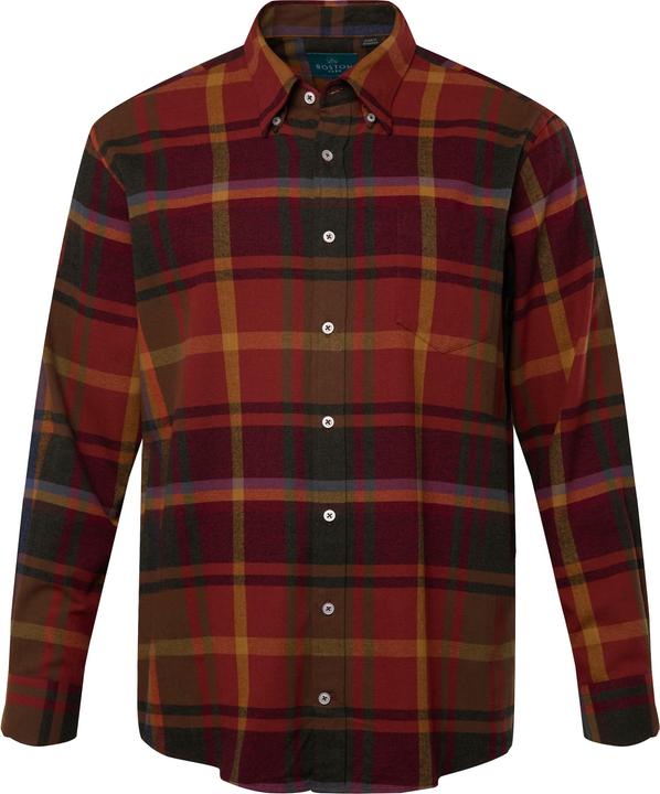 Produktbild Boston Park Karo-Flanellhemd, Langarm, verdeckter Buttondown-Kragen, Comfort Fit (5XL)