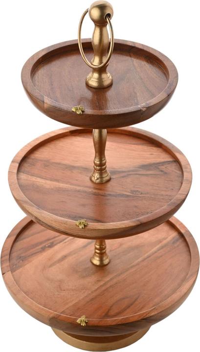 Actual product image Hestia Acacia 3 Tier Cake Stand