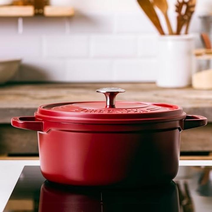 Produktbild Greenpan Featherweights Stoofpot met keramische antikleeflaag met deksel RED 22cm (Bräter + Schmortopf, Aluminium, 22 x 9.40 cm)