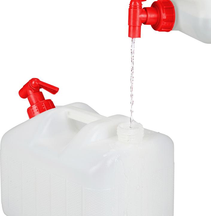 Image du produit Relaxdays Bidon d'eau avec robinet, transparent et rouge