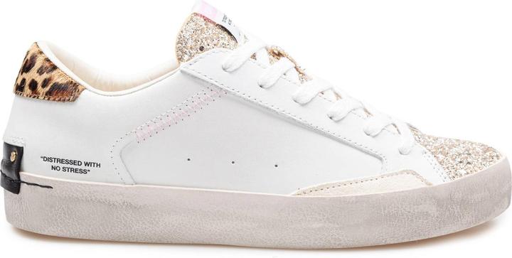 Image du produit Crime London Crime distressed sneakers in leather and suede color white (36)