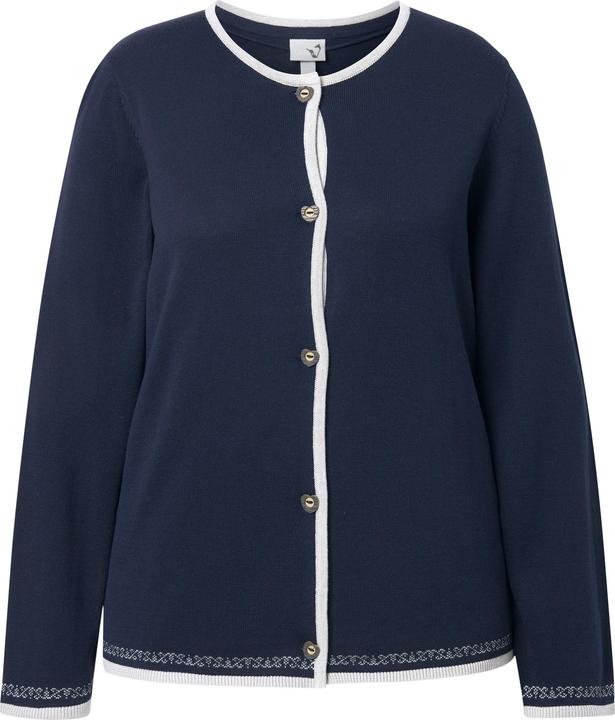 Actual product image Ulla Popken Strickjacke, Trachtenknöpfe, Rundhals, Langarm (62)