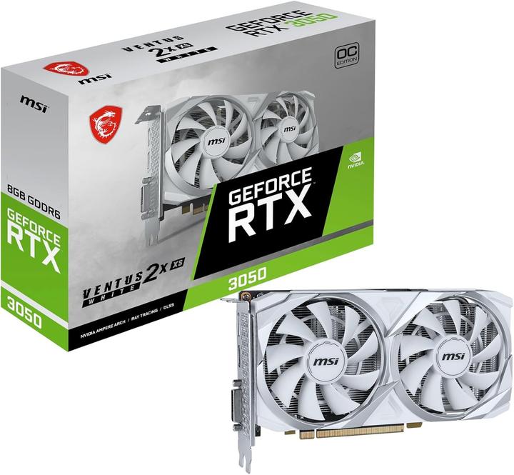Actual product image MSI GeForce RTX 3050 Ventus 2X XS OC White (8 GB)