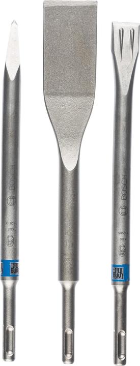 Bosch Professional Zubehör Jeu de burins 3 pièces, SDS plus, 0/20/40 mm (40 mm)