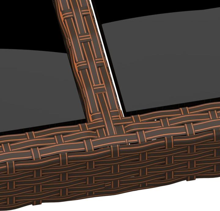 Produktbild vidaXL Gartentisch mit Glasplatte (250 x 100 x 75 cm)