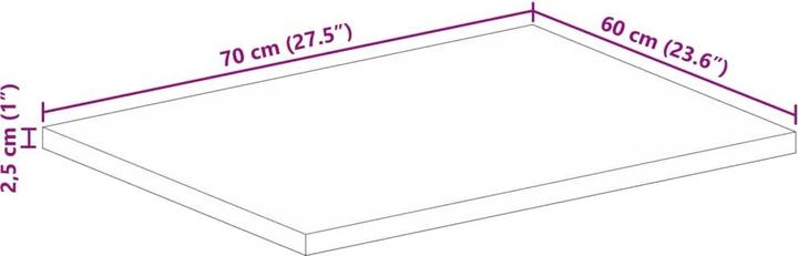 Produktbild vidaXL Tischplatte (70 x 60 cm)