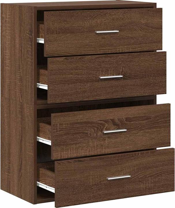 Image du produit VidaXL Armoires avec 2 tiroirs 2 pcs. Aspect chêne brun 60x31x40 cm (60 x 31 x 40 cm)