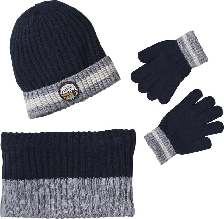 Actual product image Vertbaudet Jungen Set: Mütze, Schlauchschal & Handschuhe mit Dinosaurier (98, 86)